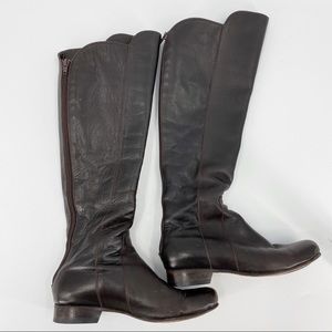 Poppy Barley dark brown leather boots size 7.5